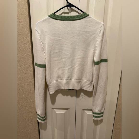 Sergio Tacchini Varsity-Style Lucia Knit Gardenia Luxury Cardigan , Small - Picture 3 of 11